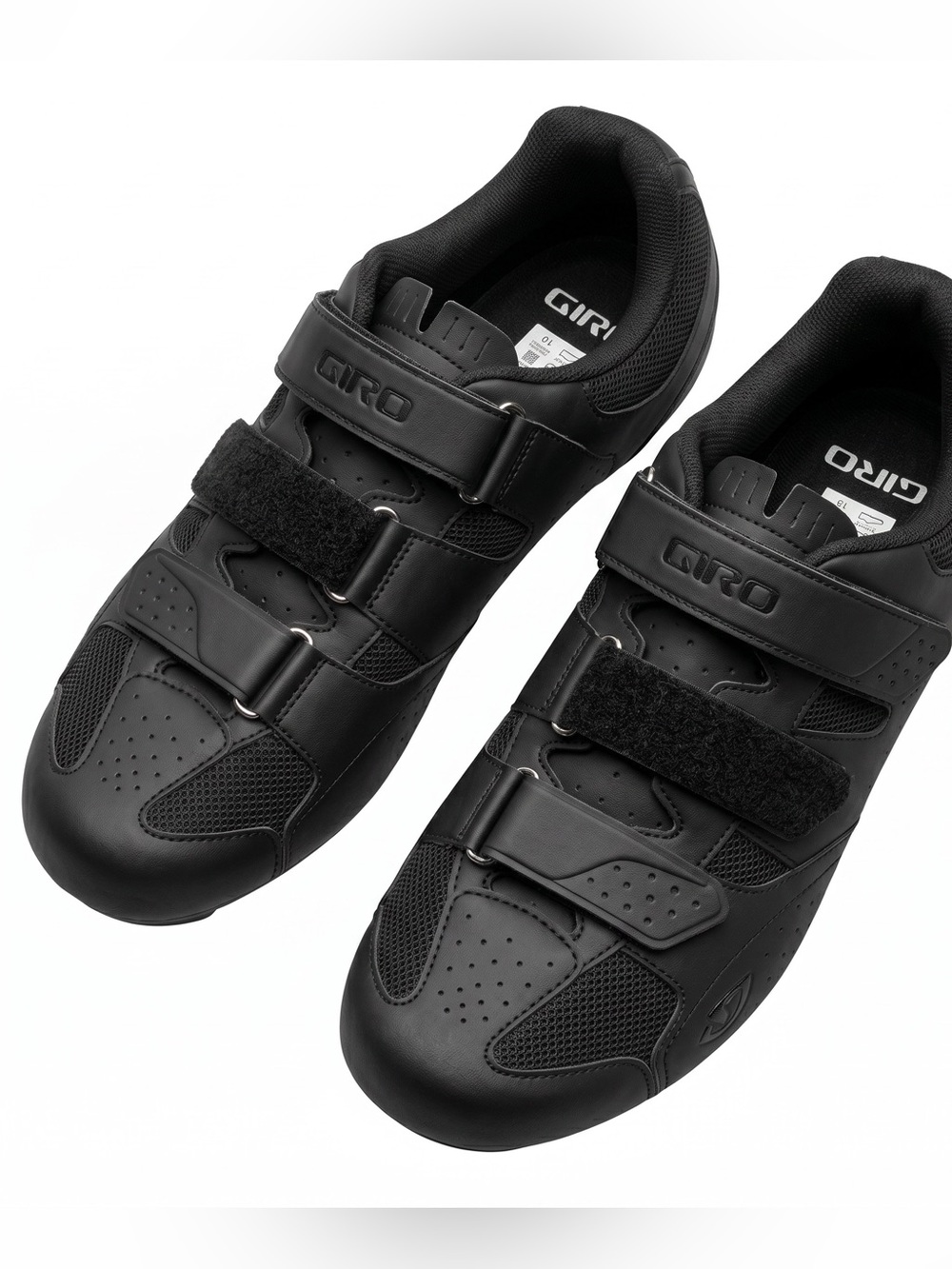 Giro Black Men’s 12 Cycling Shoes | Velcro Strap Road / Spin Bike Shoes